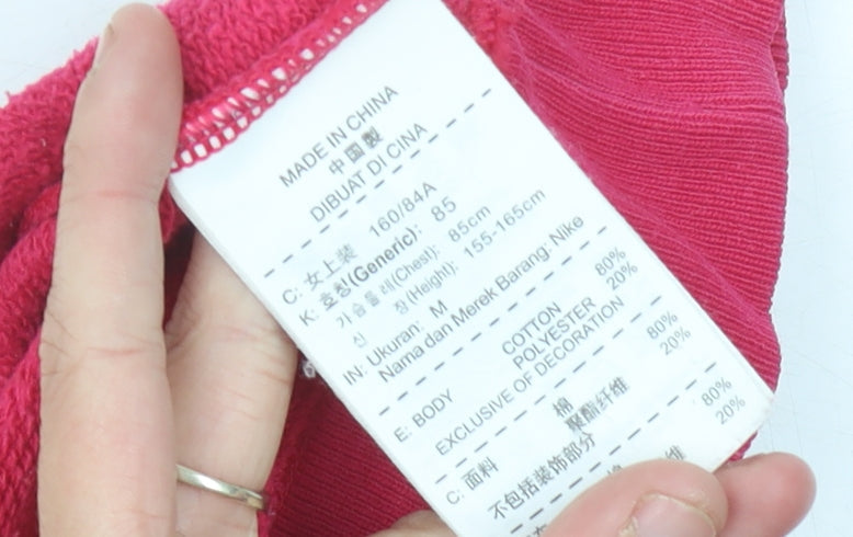 Nike Womens Pink Logo Sweatshirt Size 8 Pullover Long Sleeve