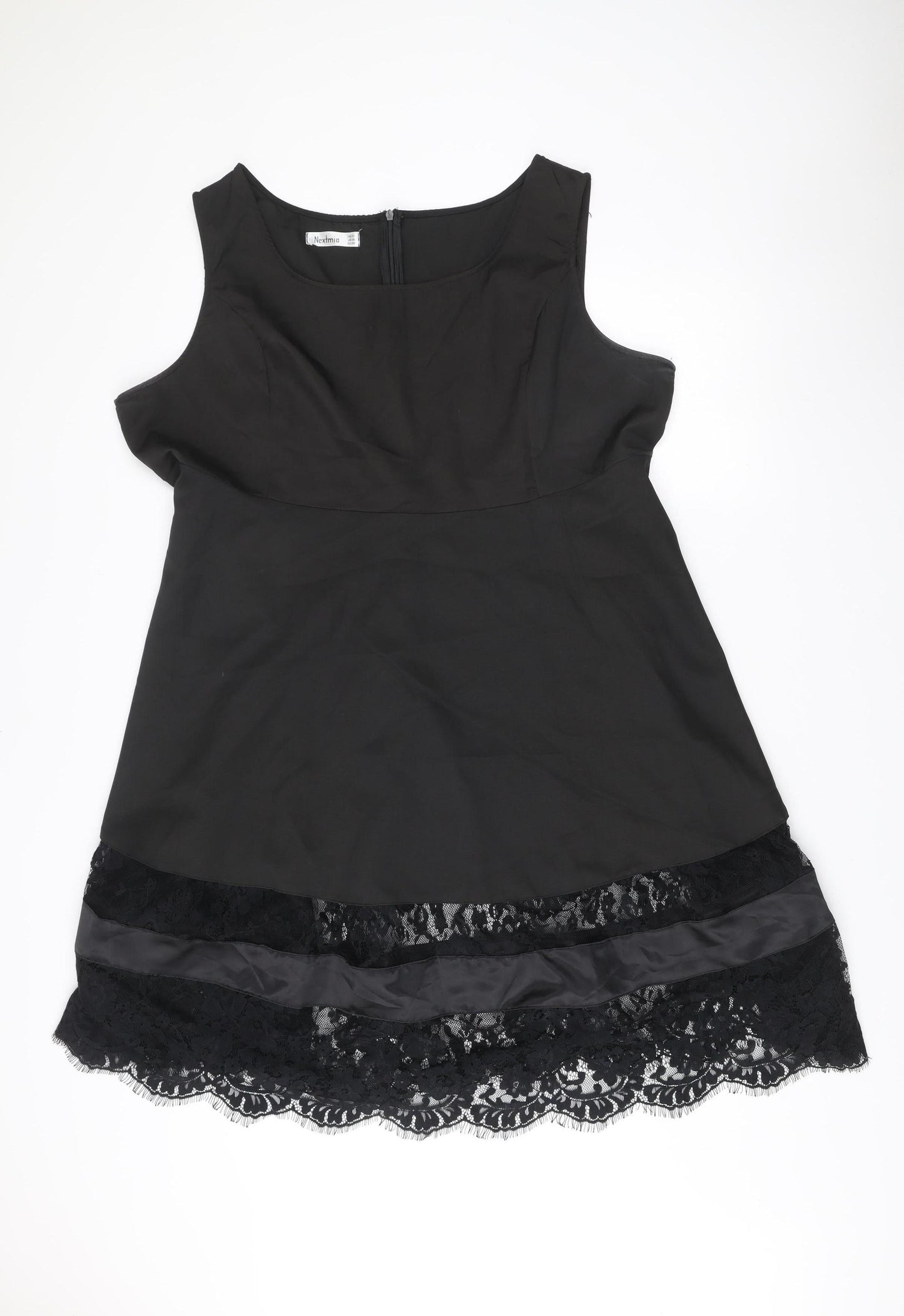 Nextmia Womens Black Lace Trim Sheath Dress Size 26 Plus
