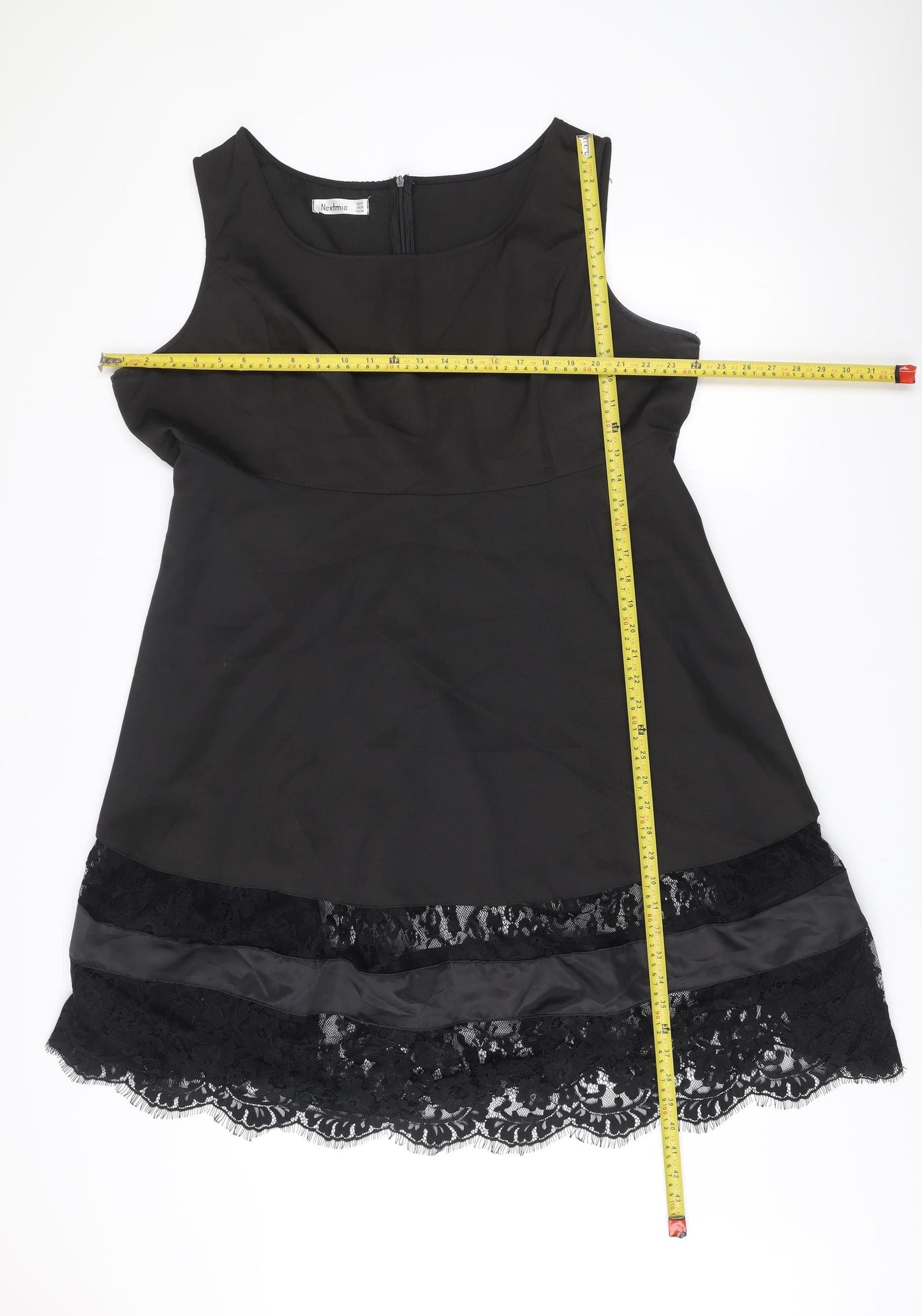 Nextmia Womens Black Lace Trim Sheath Dress Size 26 Plus