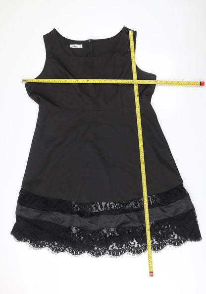 Nextmia Womens Black Lace Trim Sheath Dress Size 26 Plus