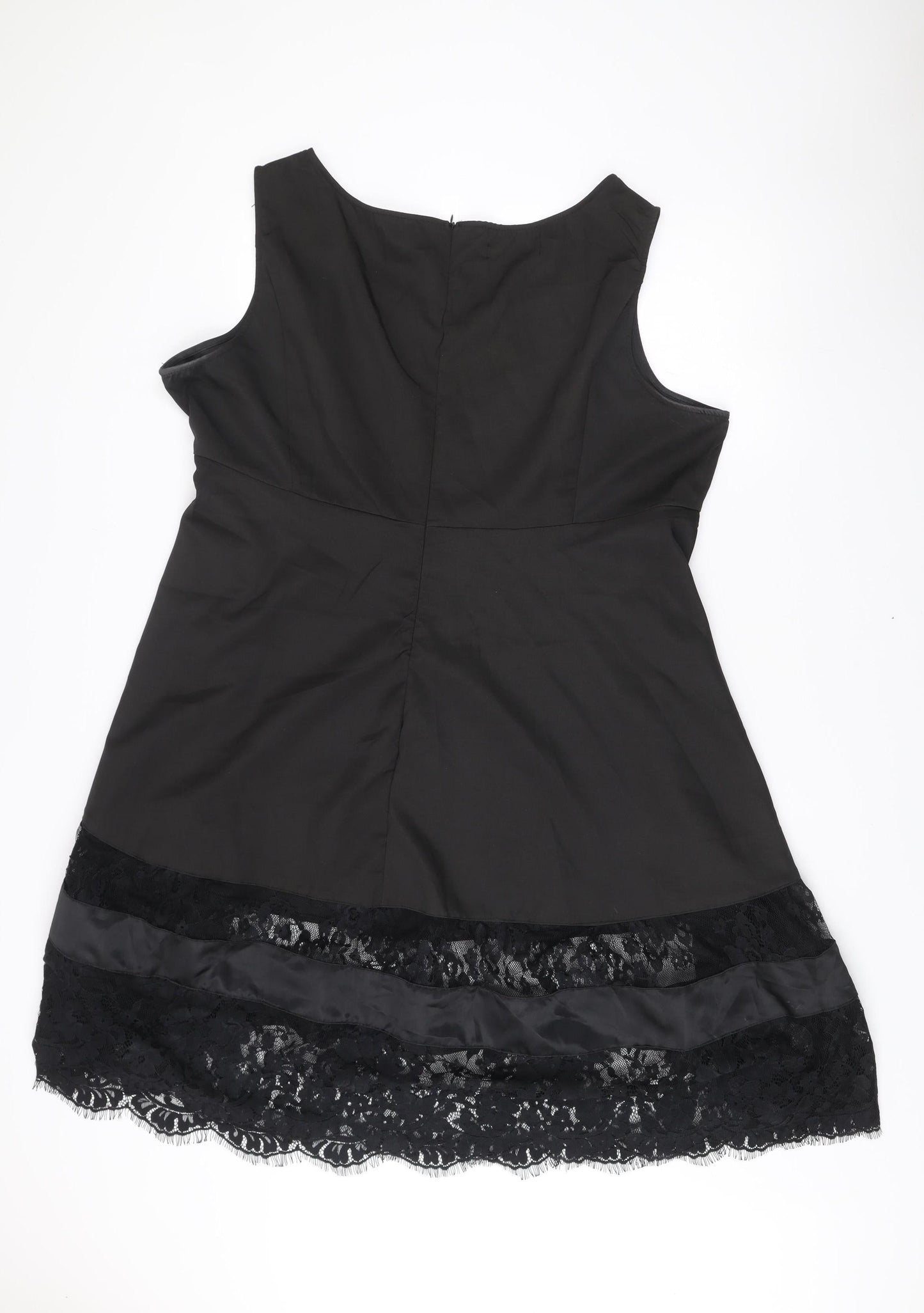 Nextmia Womens Black Lace Trim Sheath Dress Size 26 Plus