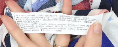 Bershka Women Multicoloured XS Bodysuit Striped Scoop Neck Flutter Sleeve