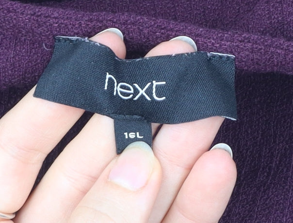 Next Women’s Purple Off Shoulder Jumpsuit Size 16 Tall Cotton