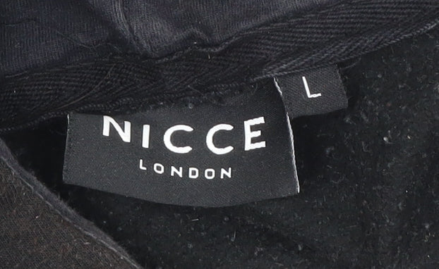 Mens UK Size L NICCE Black Pullover Hoodie