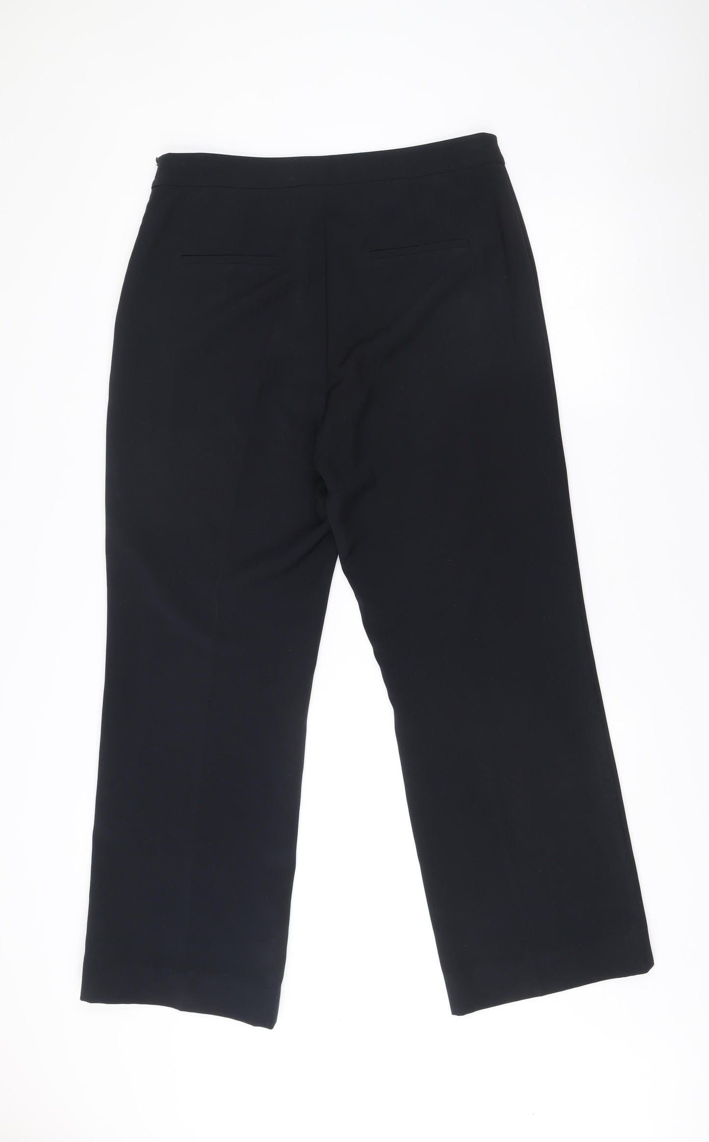 Womens UK Size 14 Jasper Conran Regular Fit Dress Pants Black Trousers