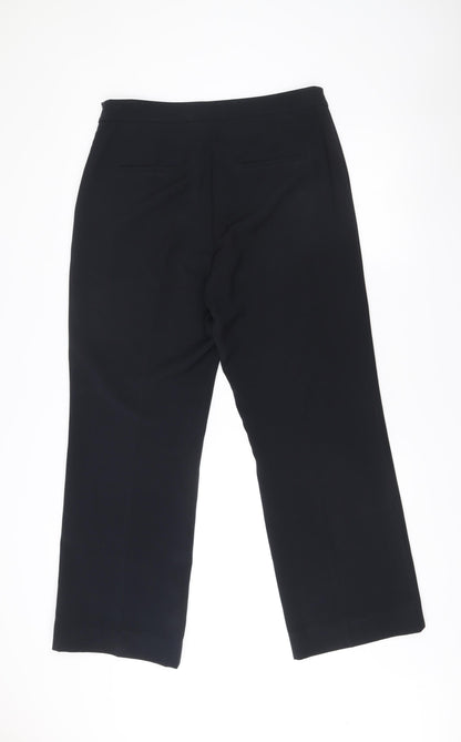 Womens UK Size 14 Jasper Conran Regular Fit Dress Pants Black Trousers