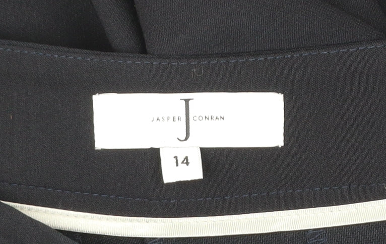 Womens UK Size 14 Jasper Conran Regular Fit Dress Pants Black Trousers