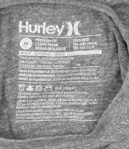 Mens UK Size M Hurley Grey  T-Shirt