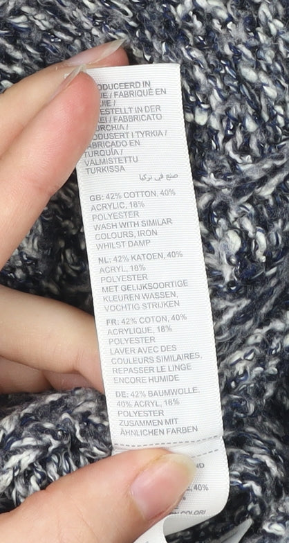 Fat Face Women’s Grey Knit Hooded Coatigan Size 10 Zip Pockets