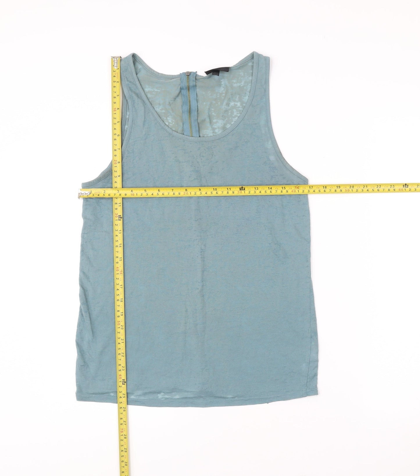 Womens UK Size 12 Topshop Blue Basic Tank