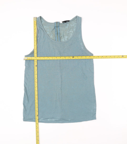 Womens UK Size 12 Topshop Blue Basic Tank