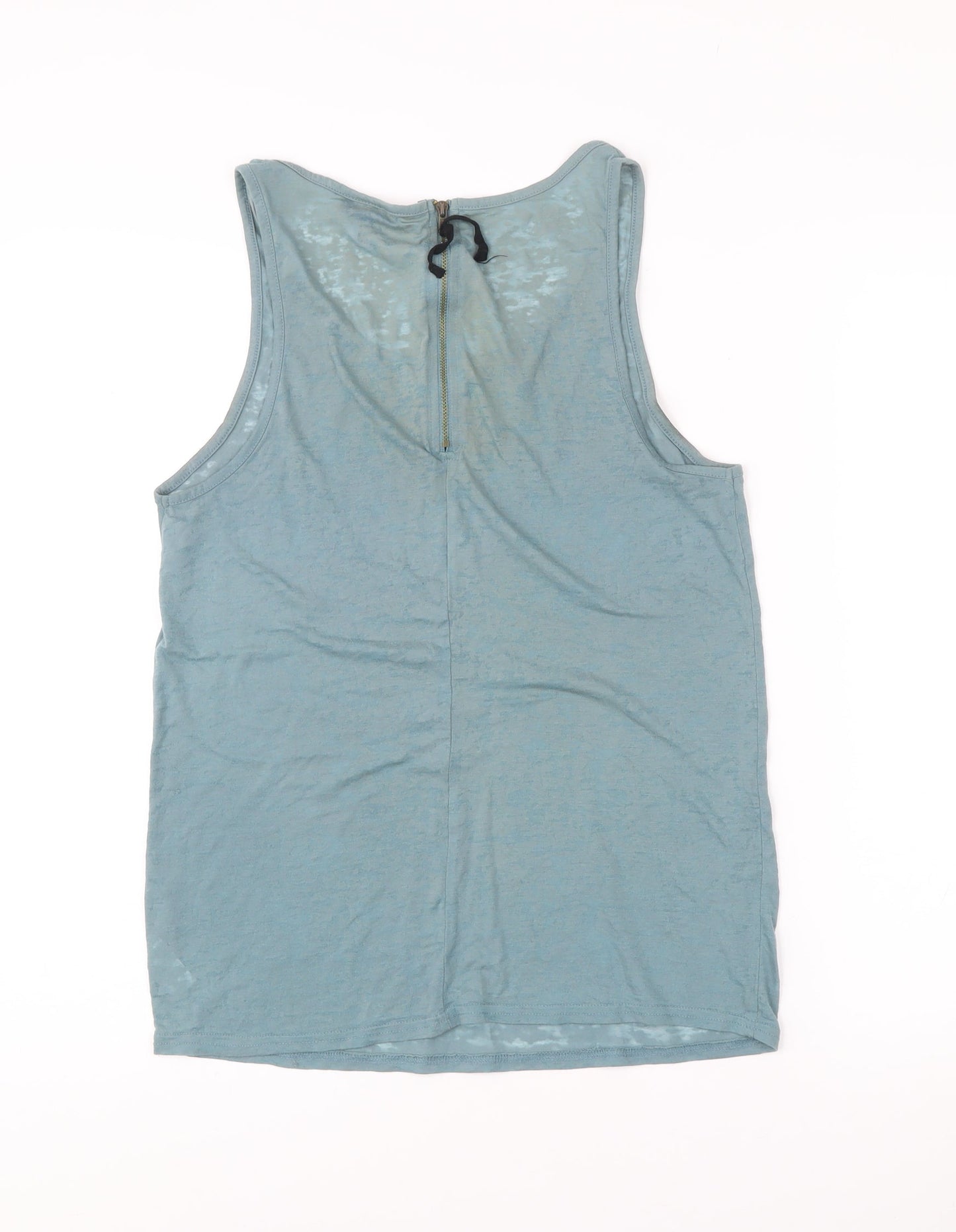 Womens UK Size 12 Topshop Blue Basic Tank