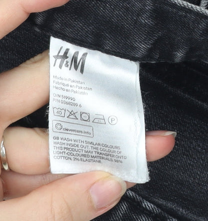 H&M Men’s Black Slim Fit Denim Chino Shorts Size 32