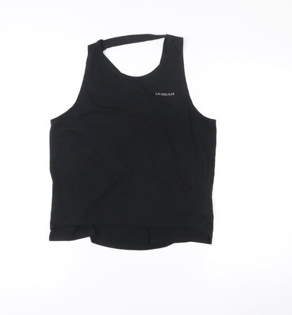 LA Gear Womens Black Size 12 Racerback Tank Top Activewear