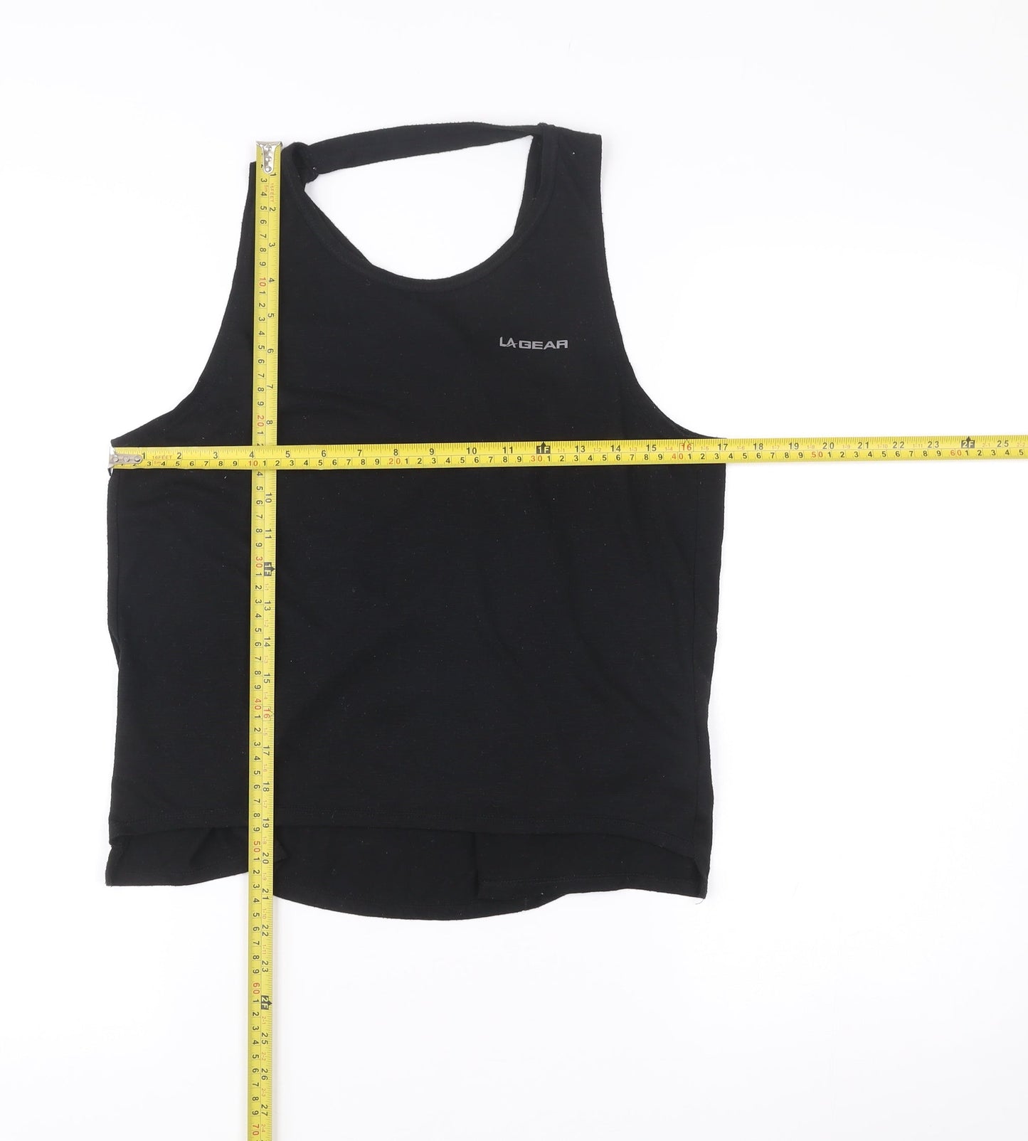 LA Gear Womens Black Size 12 Racerback Tank Top Activewear