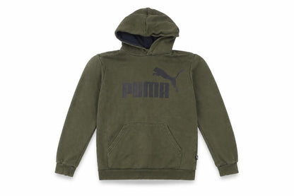 Puma Boys Green Pullover Hoodie Logo Print Size 13-14 Years