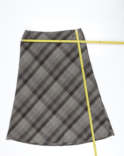 Klass Collection Women Brown Plaid Knee Length Pencil Skirt Size 16