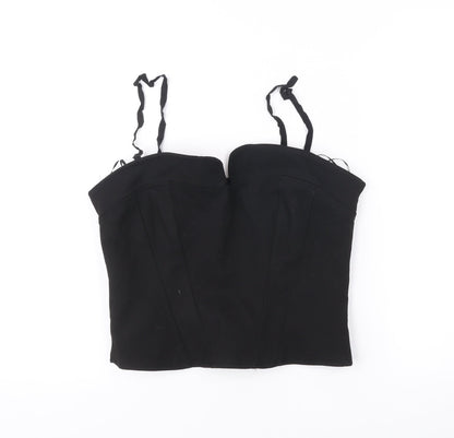 Womens UK Size M Zara Black Camisole Tank