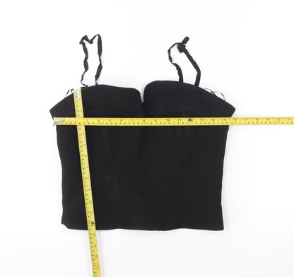 Womens UK Size M Zara Black Camisole Tank