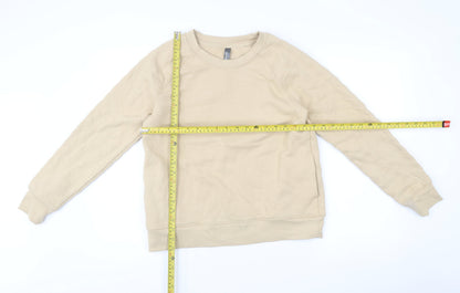 Mondetta Women Beige Small Pullover Quilted Sweatshirt
