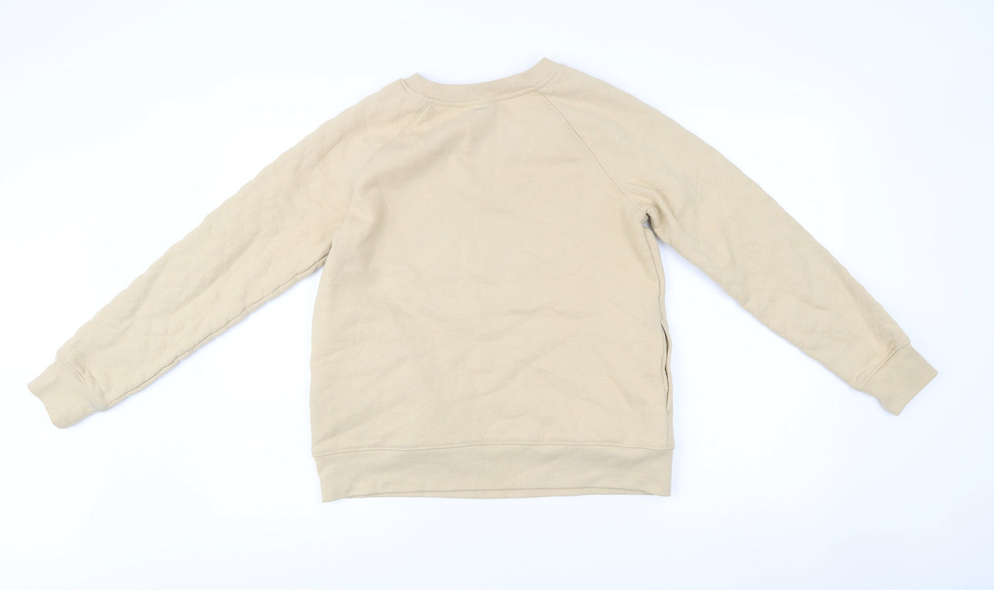Mondetta Women Beige Small Pullover Quilted Sweatshirt