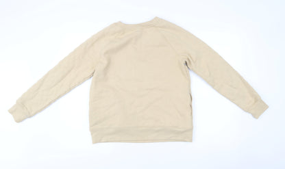 Mondetta Women Beige Small Pullover Quilted Sweatshirt