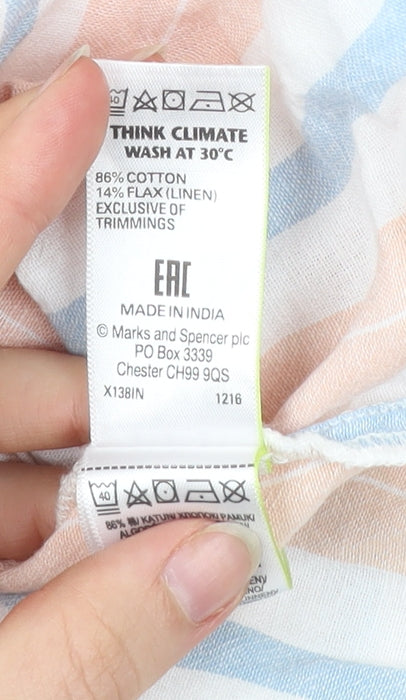 Womens UK Size 16 Marks and Spencer Multicoloured Basic Button-Up