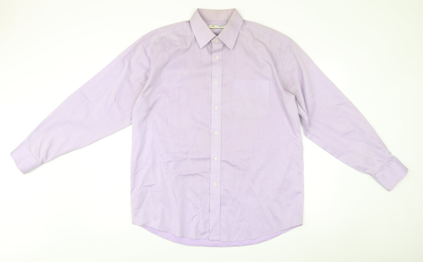 Mens UK Collar Size 16 Marks and Spencer Smart Purple  Dress Shirt