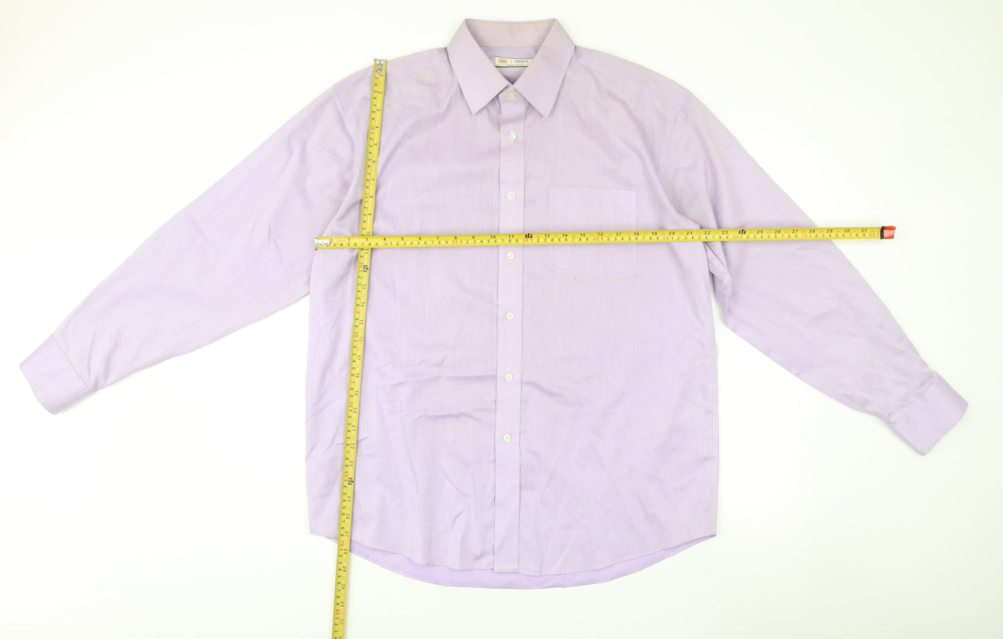 Mens UK Collar Size 16 Marks and Spencer Smart Purple  Dress Shirt