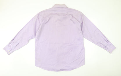 Mens UK Collar Size 16 Marks and Spencer Smart Purple  Dress Shirt