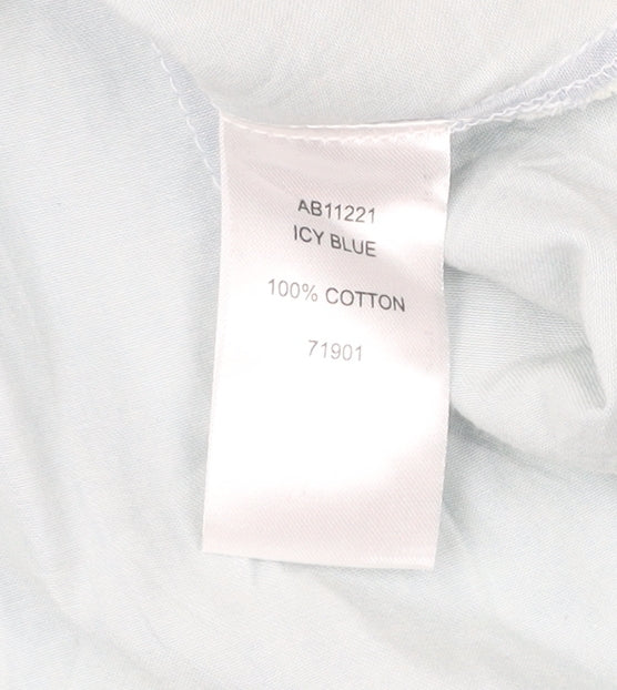 Cotton Traders Women’s Blue Embroidered Button-Up Shirt Size 12