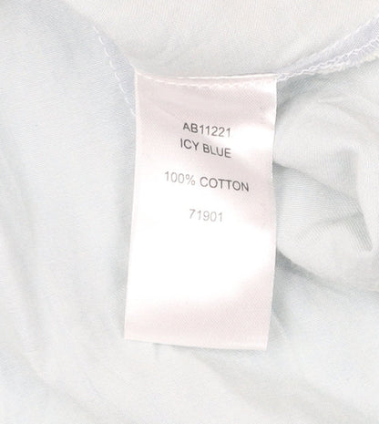 Cotton Traders Women’s Blue Embroidered Button-Up Shirt Size 12