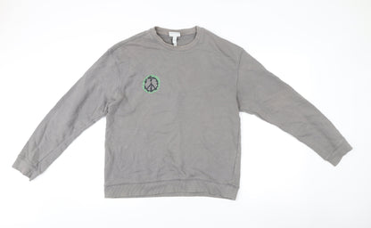 Mens UK Size M H&M Grey Pullover Sweatshirt