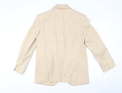 Marks and Spencer Womens Beige Size 12 Regular Fit Blazer Jacket