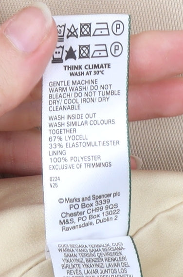 Marks and Spencer Womens Beige Size 12 Regular Fit Blazer Jacket