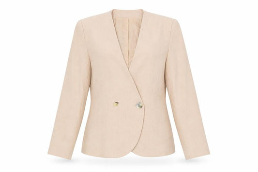 Womens UK Size 12 Jacques Vert Regular Beige Suit Jacket