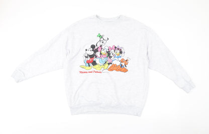 Disney Primark Womens Grey XS Sweatshirt Mickey & Friends Pullover