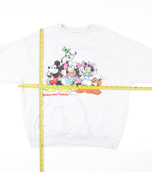 Disney Primark Womens Grey XS Sweatshirt Mickey & Friends Pullover