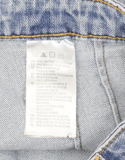 H&M Women’s Blue Denim Chino Shorts Size 8 Regular Mid Rise