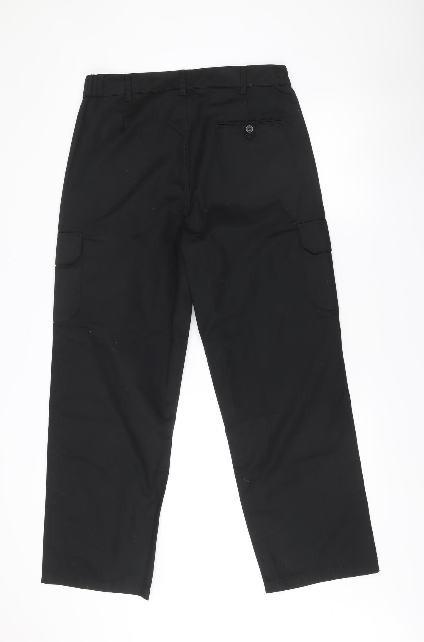 Black Knight Men's Black Cargo Work Trousers Size 34 Regular Fit