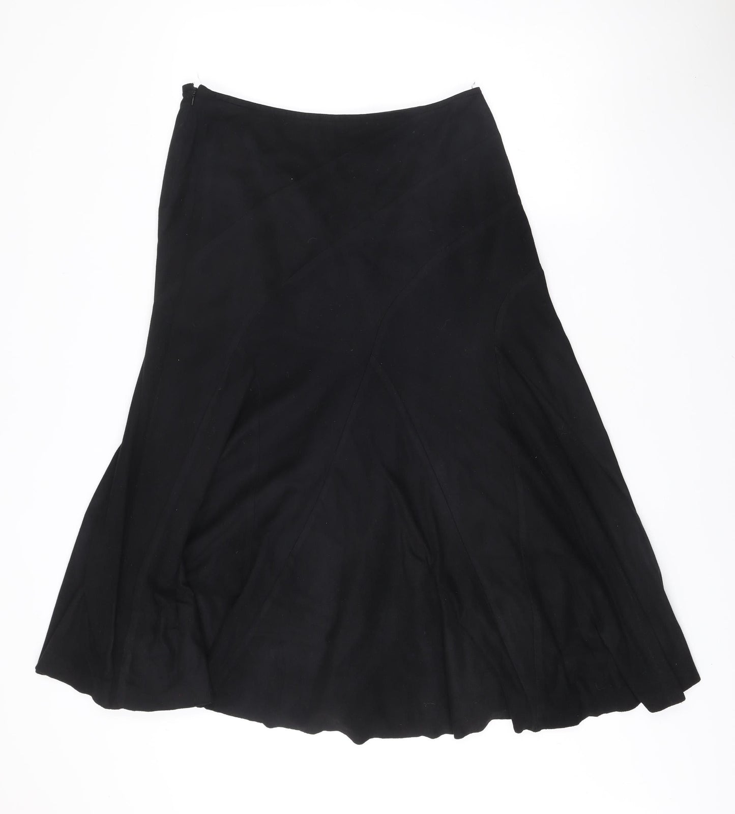 Per Una Women Black Size 12S A-Line Knee Length Skirt