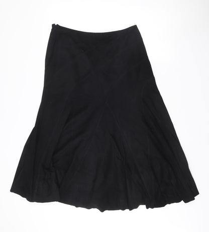 Per Una Women Black Size 12S A-Line Knee Length Skirt