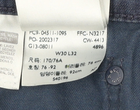 Levi's Men's Blue Straight Leg Stretch Jeans W30 L32