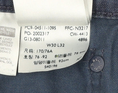 Levi's Men's Blue Straight Leg Stretch Jeans W30 L32