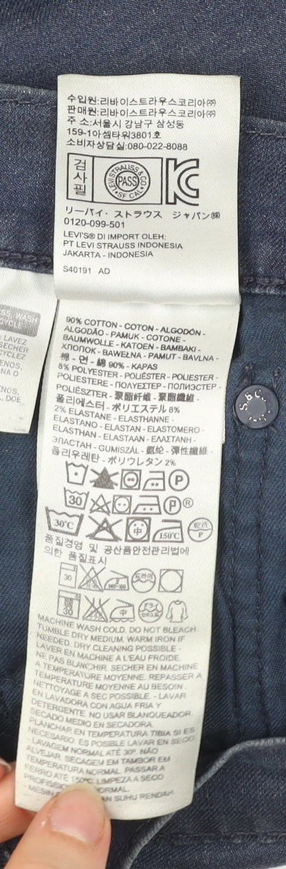 Levi's Men's Blue Straight Leg Stretch Jeans W30 L32