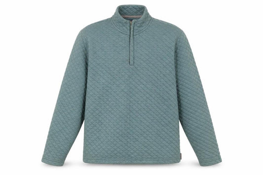 Oxford Men’s Green L Quilted 1/4 Zip Pullover Jumper