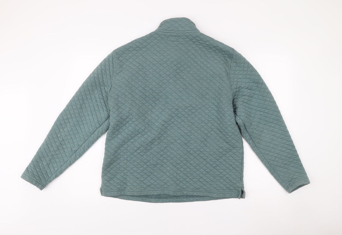 Oxford Men’s Green L Quilted 1/4 Zip Pullover Jumper