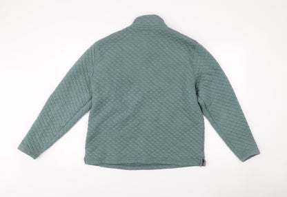 Oxford Men’s Green L Quilted 1/4 Zip Pullover Jumper