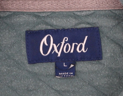 Oxford Men’s Green L Quilted 1/4 Zip Pullover Jumper