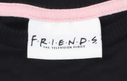 George Girls Friends Black Long Sleeve T-Shirt 5-6 Years Graphic Pullover